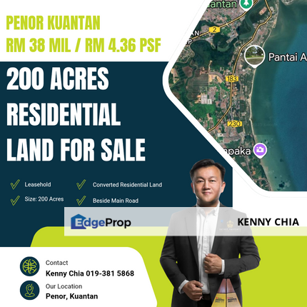 200 Acres Residential Land Penor Kuantan Pahang, Pahang, Kuantan