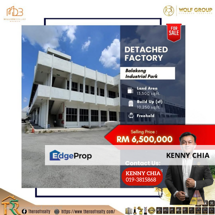 Detached Factory Warehouse Freehold Balakong Industrial Park , Selangor, Balakong