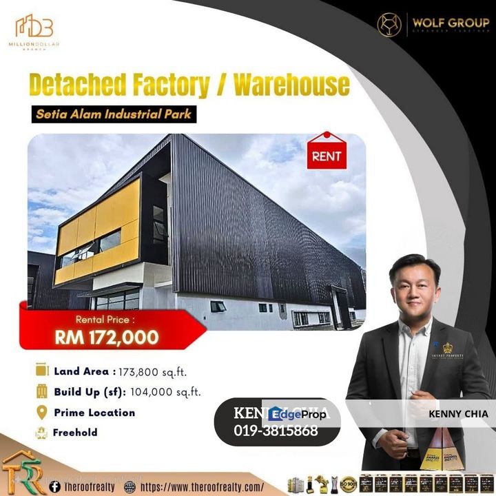 Detached Factory Warehouse Setia Alam Indsutrial Park, Selangor, Klang