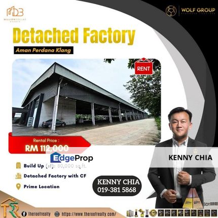 Detached Factory Warehouse Aman Perdana Industrial Klang, Selangor, Klang