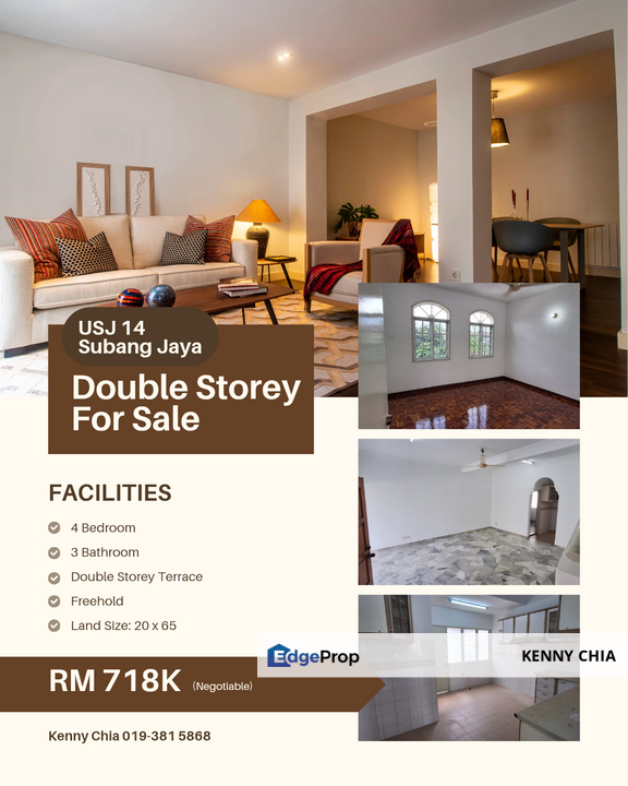 2 Storey (20 x 65) Terrace Freehold USJ 14 Subang Jaya, Selangor, USJ