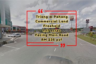 Mukim Triang Commercial Land For Sale Termeloh Freehold Next To Main Road