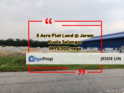 Industrial Zoning Flat Land For Rent Jln Kereta Api Lama Jeram, Selangor, Kuala Selangor