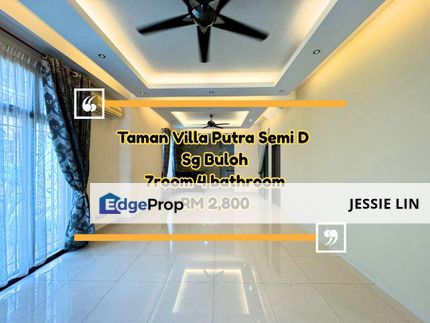 Taman Villa Putra Semi D For Rent Sungai Buloh 7 Rooms, Selangor, Sungai Buloh
