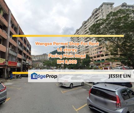Taman Wangsa Permai Shop For Rent 1.5 sty Kepong Kuala Lumpur Facing Main Road, Kuala Lumpur, Kepong