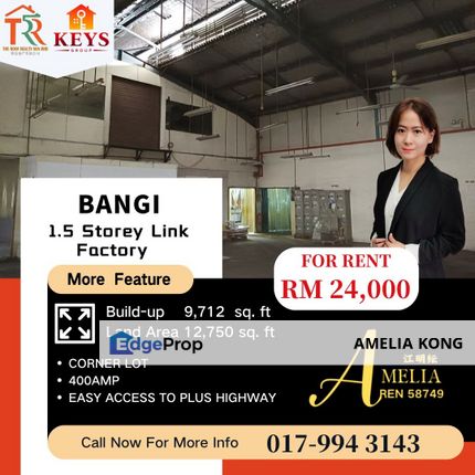 Bangi Factory For Rent, Selangor, Bangi