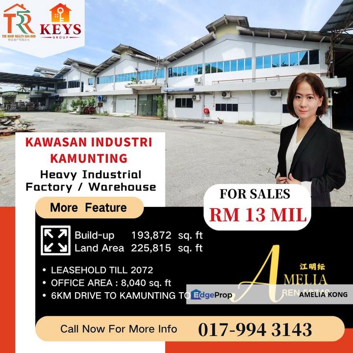 Heavy Industry Warehouse Factory in Kamunting For Sales, Perak, Kamunting