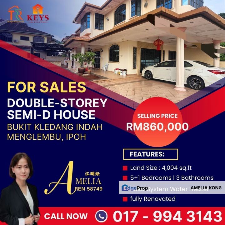 Renovated with Full Furnished 2-Storey Semi-D Home in Menglembu, Perak, Kinta