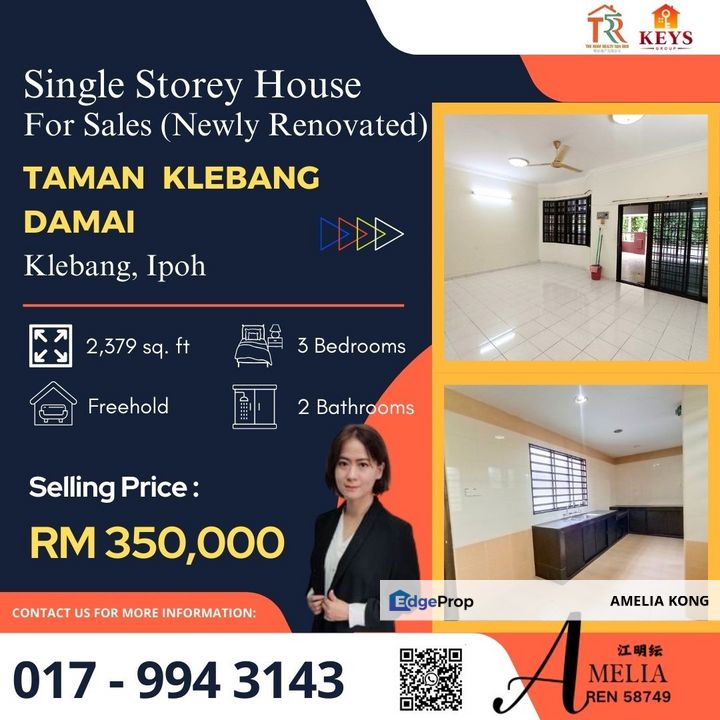 End lot Single Storey House , Perak, Kinta