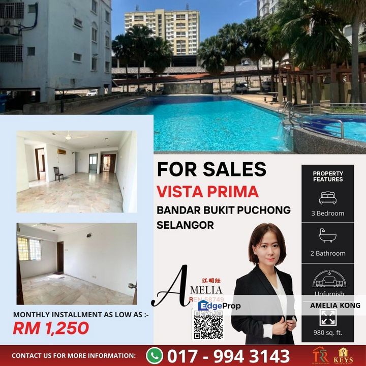 3 Bedrooms with Carpark Unit For Sales, Selangor, Puchong