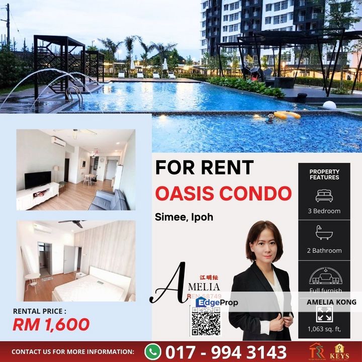 3 Bedrooms Full Furnish Unit For Rent, Perak, Ipoh