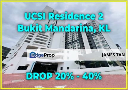 [BELOW MARKET 65K] *UCSI Residence 2* , Bukit Mandarina, Kuala Lumpur, Kuala Lumpur, Sungai Besi