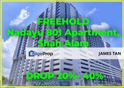 [BELOW MARKET 165K] FREEHOLD Nadayu 801 Apartment @Subang Murni, Shah Alam, Selangor, Shah Alam