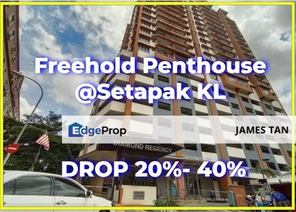 [BELOW MARKET 295K] FREEHOLD Diamond Regency Duplex Penthouse, Kuala Lumpur , Kuala Lumpur, Setapak
