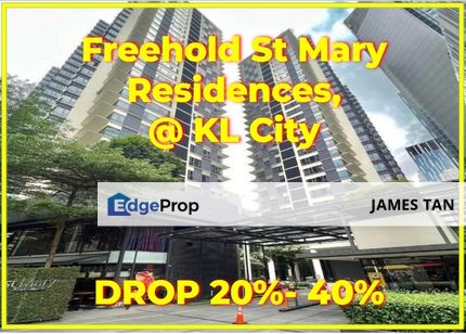 [ BELOW MARKET 115K ] FREEHOLD St Mary Residences, KL City Kuala Lumpur, Kuala Lumpur, KL City