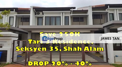 Save 250k 2 Storey Terrace @ Tari 3 Residence, Seksyen 35, Shah Alam, Selangor, Shah Alam