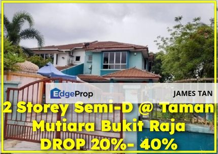  [BELOW MARKET 343K] FREEHOLD 2 Storey Semi D Taman Mutiara Bukit Raja, Klang, Selangor, Klang