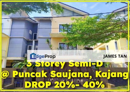 [BELOW MARKET 430K] FREEHOLD 3 Storey Semi D @Taman Puncak Saujana, Kajang, Selangor, Kajang