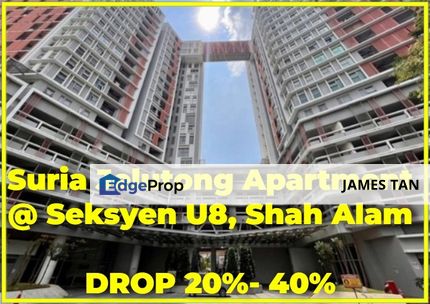  [BELOW MARKET 291K] Suria Jelutong Apartment @ Seksyen U8, Shah Alam, Selangor, Bukit Jelutong
