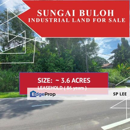 Kampung Baru Sungai Buloh Industrial Land For Sale, Selangor, Sungai Buloh