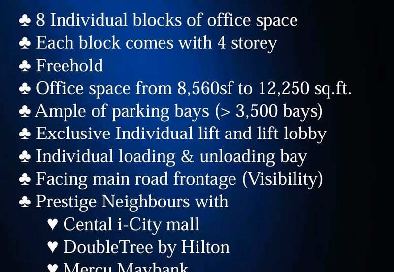 8 Premier @ i-City Finance Avenue