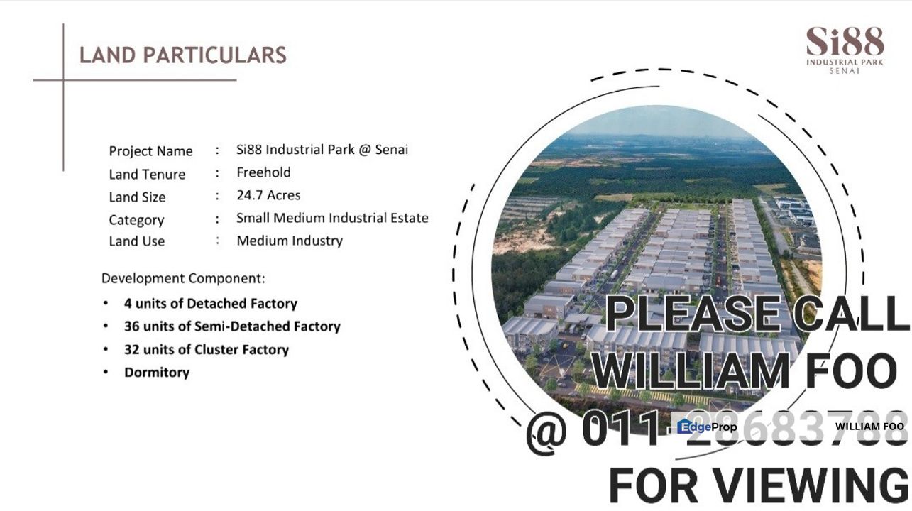 Senai Idaman 88 Mid Ind Cluster Semi D Factry Sale, Johor, Senai