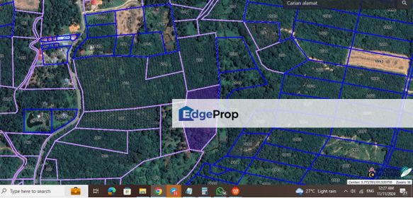 Hulu Bernam Timur, Development Land 24.2 acre, Malay Rerserved Freehold, Perak, Batang Padang