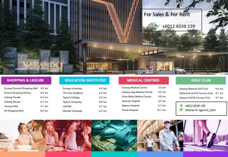 3 Rooms Fully furnished unit @ Verando Residence, near Bandar Sunway, PJS, Selangor