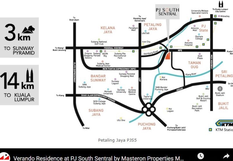 3 Rooms Fully furnished unit @ Verando Residence, near Bandar Sunway, PJS, Selangor