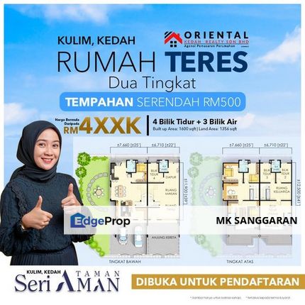 Rumah Teres Dua Tingkat di Kulim, Kedah, Kulim