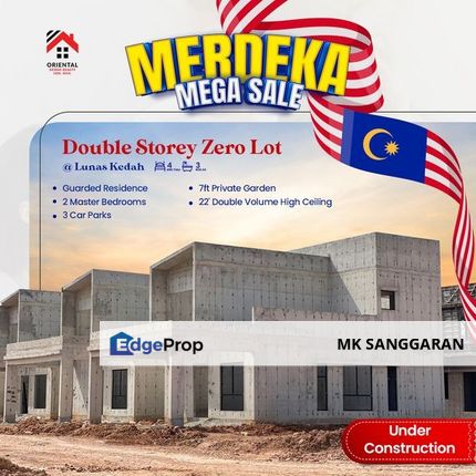 Double Storey Zero Lot at Lunas Kedah, Kedah, Lunas