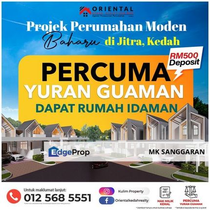 Rumah Berkembar Setingkat di Jitra, Kedah, Kedah, Jitra