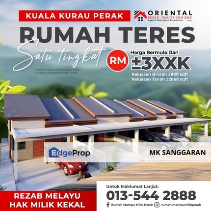 Rumah Teres Setingkat di Kuala Kurau, Perak, Perak, Kuala Kurau