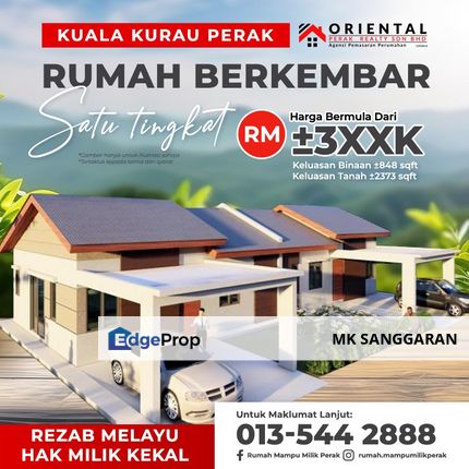 Rumah Berkembar Setingkat di Kuala Kurau, Perak, Perak, Kuala Kurau