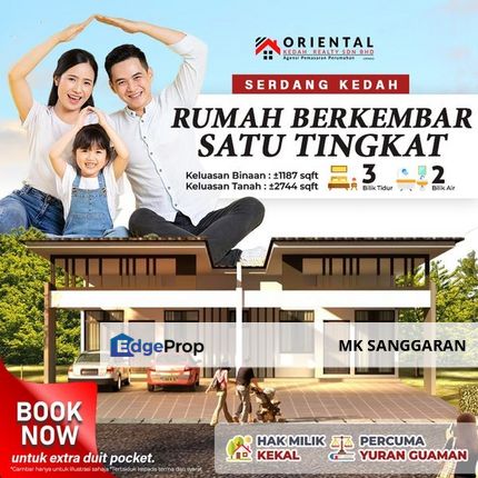 Rumah Berkembar Setingkat di Serdang, Kedah, Kedah, Serdang