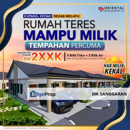 Rumah Teres 1 Tingkat di Kupang, Kedah, Kedah, Kupang