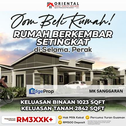 Rumah Berkembar Setingkat di Selama, Perak, Selama