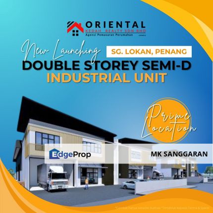 Double Storey Semi-D (Industrial Unit) at Sungai Lokan, Penang, Penang, Butterworth