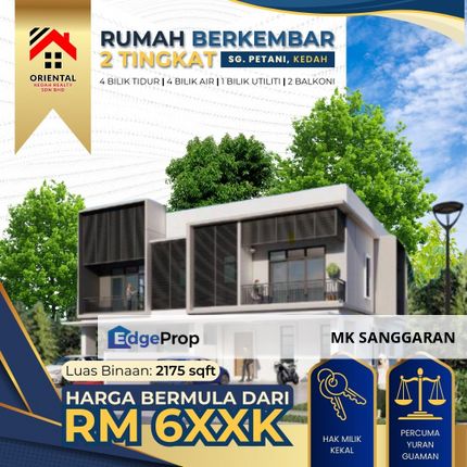 Rumah Berkembar 2 Tingkat di Sungai Petani, Kedah, Kedah, Sungai Petani