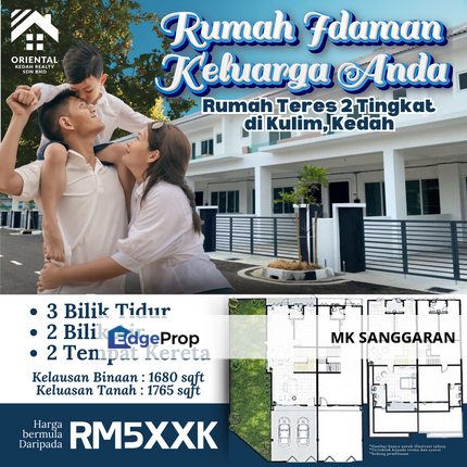 Rumah Teres 2 Tingkat di Kulim, Kedah, Kedah, Kulim