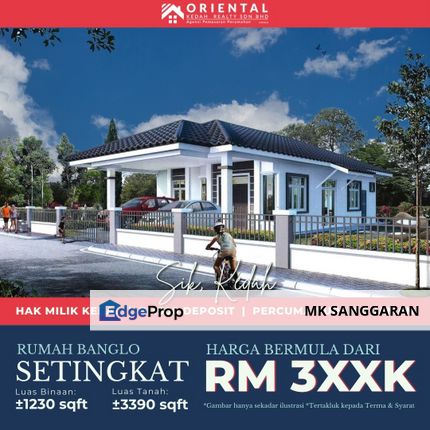 Rumah Banglo Setingkat di Sik, Kedah, Kedah, Sik