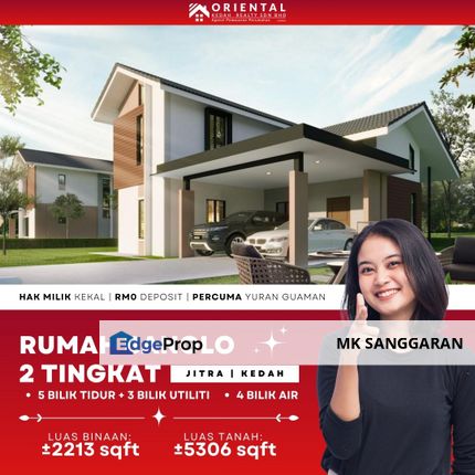 Rumah Banglo 2 Tingkat di Jitra, Kedah, Kedah, Jitra