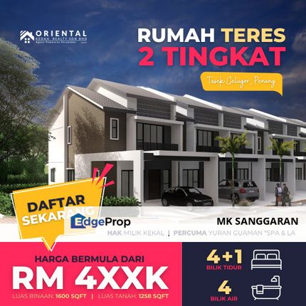 Rumah Teres 2 Tingkat di Tasek Gelugor, Penang, Penang, Tasek Gelugor