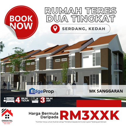 Rumah Teres Dua Tingkat di Serdang, Kedah, Kedah, Serdang