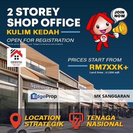 Pejabat Kedai 2 Tingkat di Kulim, Kedah, Kedah, Kulim