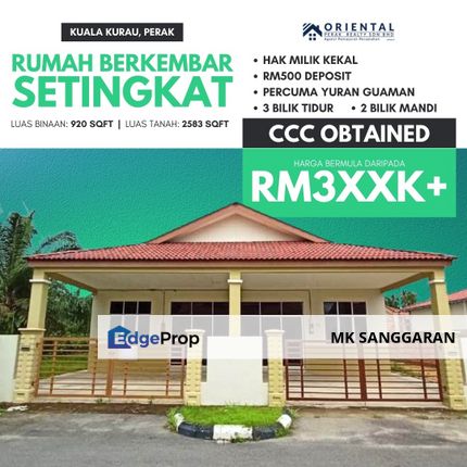 Rumah Berkembar Setingkat di Kuala Kurau, Perak, Perak, Kuala Kurau