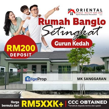 Rumah Banglo Setingkat di Gurun, Kedah, Kedah, Gurun