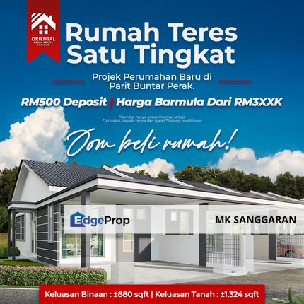 Rumah Teres Setingkat di Parit Buntar Perak, Perak, Parit Buntar