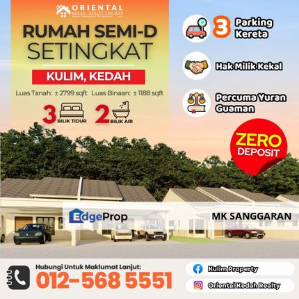 Rumah Berkembar Setingkat di Kulim Kedah, Kedah, Kulim