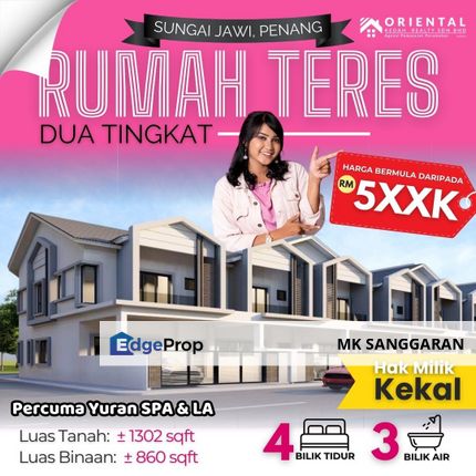 Rumah Teres Dua Tingkat di Sungai Jawi, Penang, Sungai Jawi